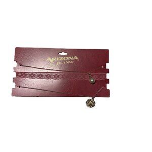 Arizona Jean Co. Womens Layered Necklace‎ Set With Pearl & Floral Pendant Design